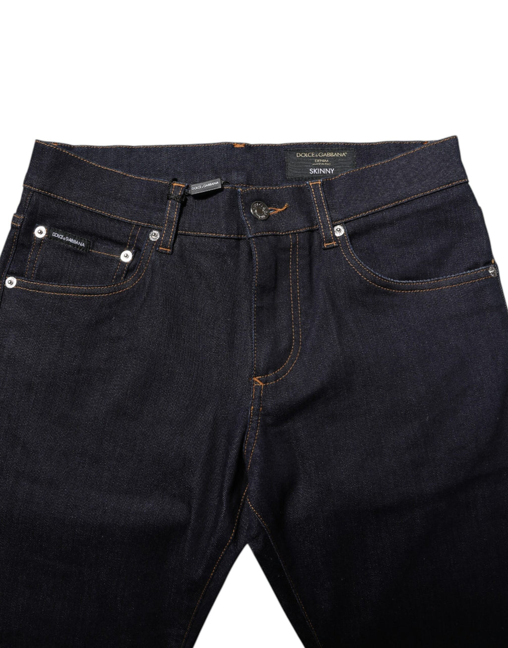 Dolce & Gabbana Schwarz Baumwolle Skinny Männer Denim Jeans