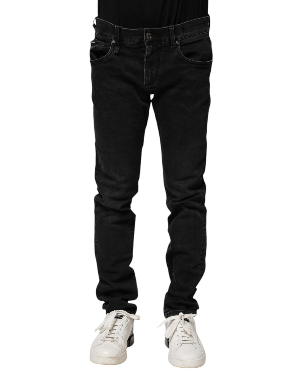 Dolce & Gabbana Black Cotton Skinny Men's Denim Jeans