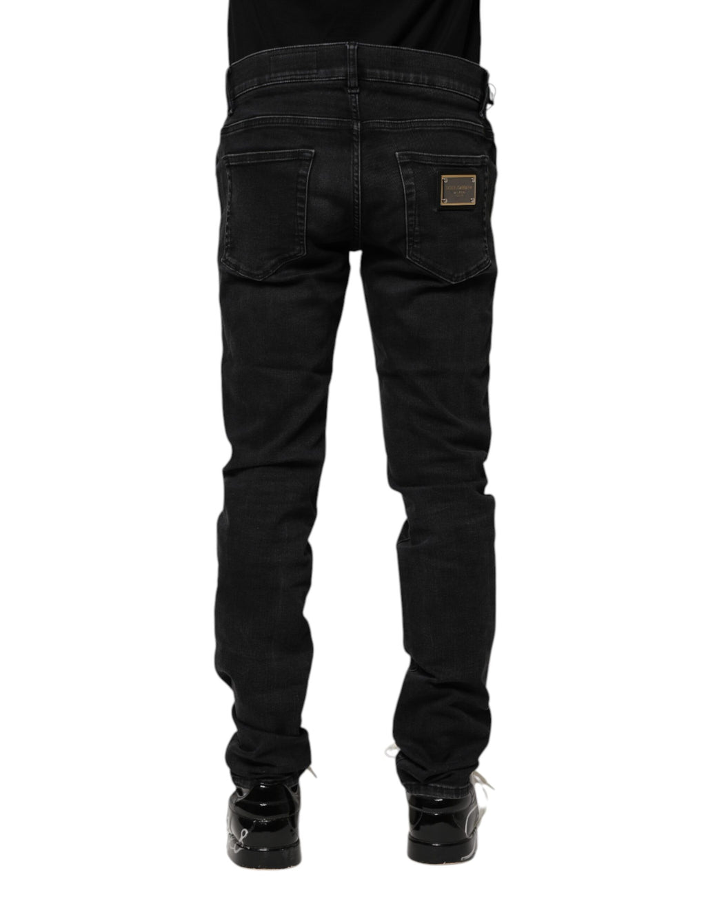Dolce & Gabbana Black Cotton Skinny Men's Denim Jeans