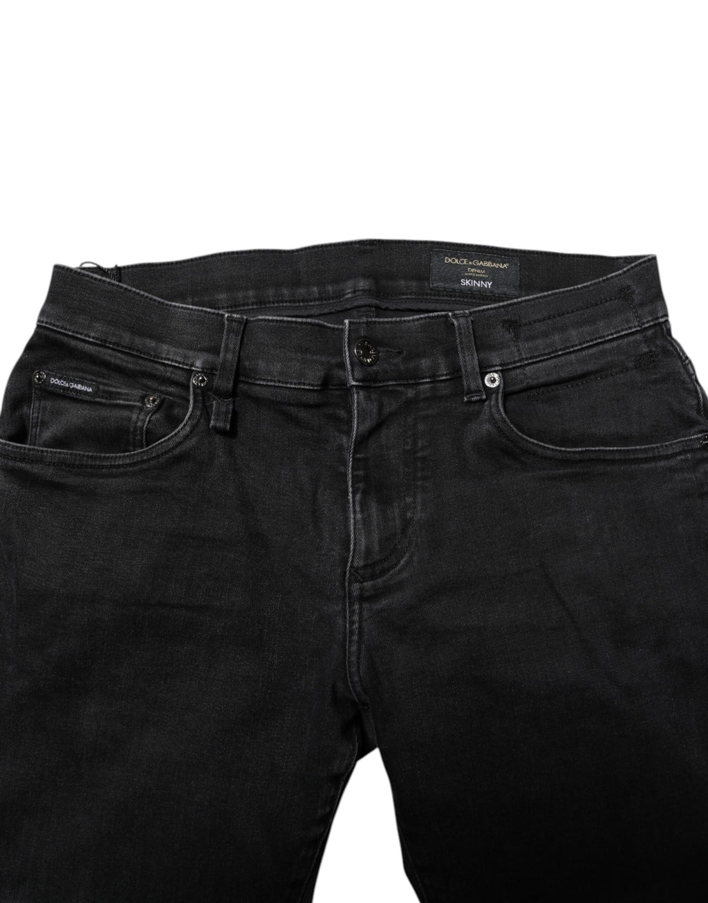 Dolce & Gabbana Black Cotton Skinny Men's Denim Jeans