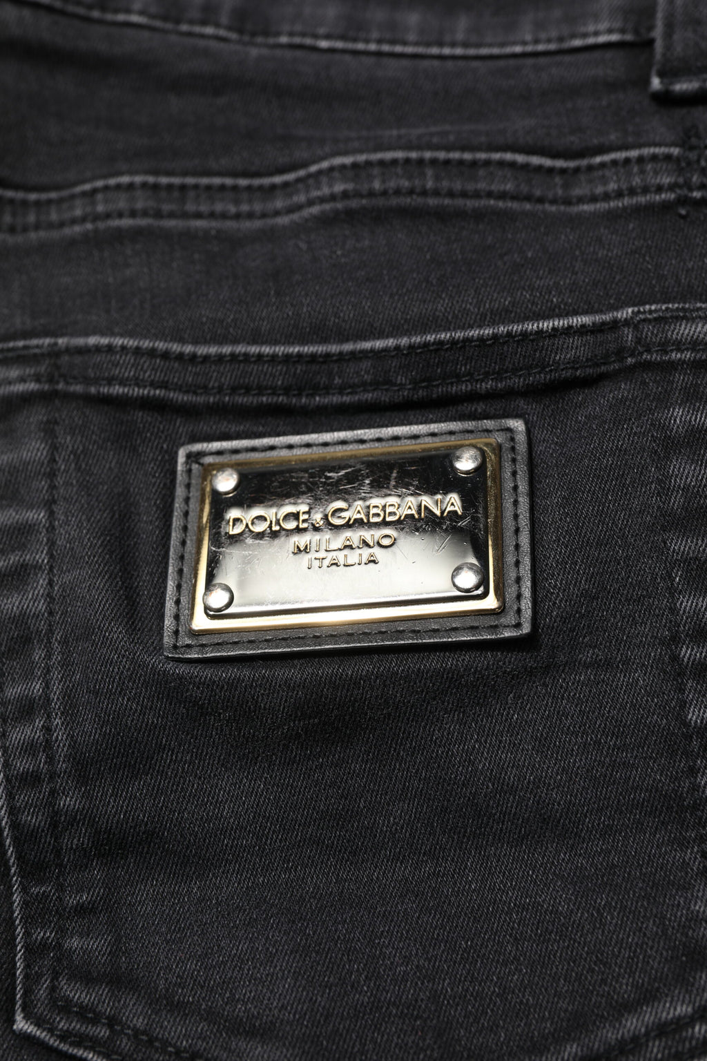 Dolce & Gabbana Black Cotton Skinny Men's Denim Jeans