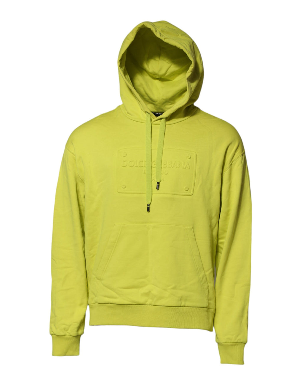 Dolce & Gabbana Green Logo Cotton Hoodie Sweatshirt
