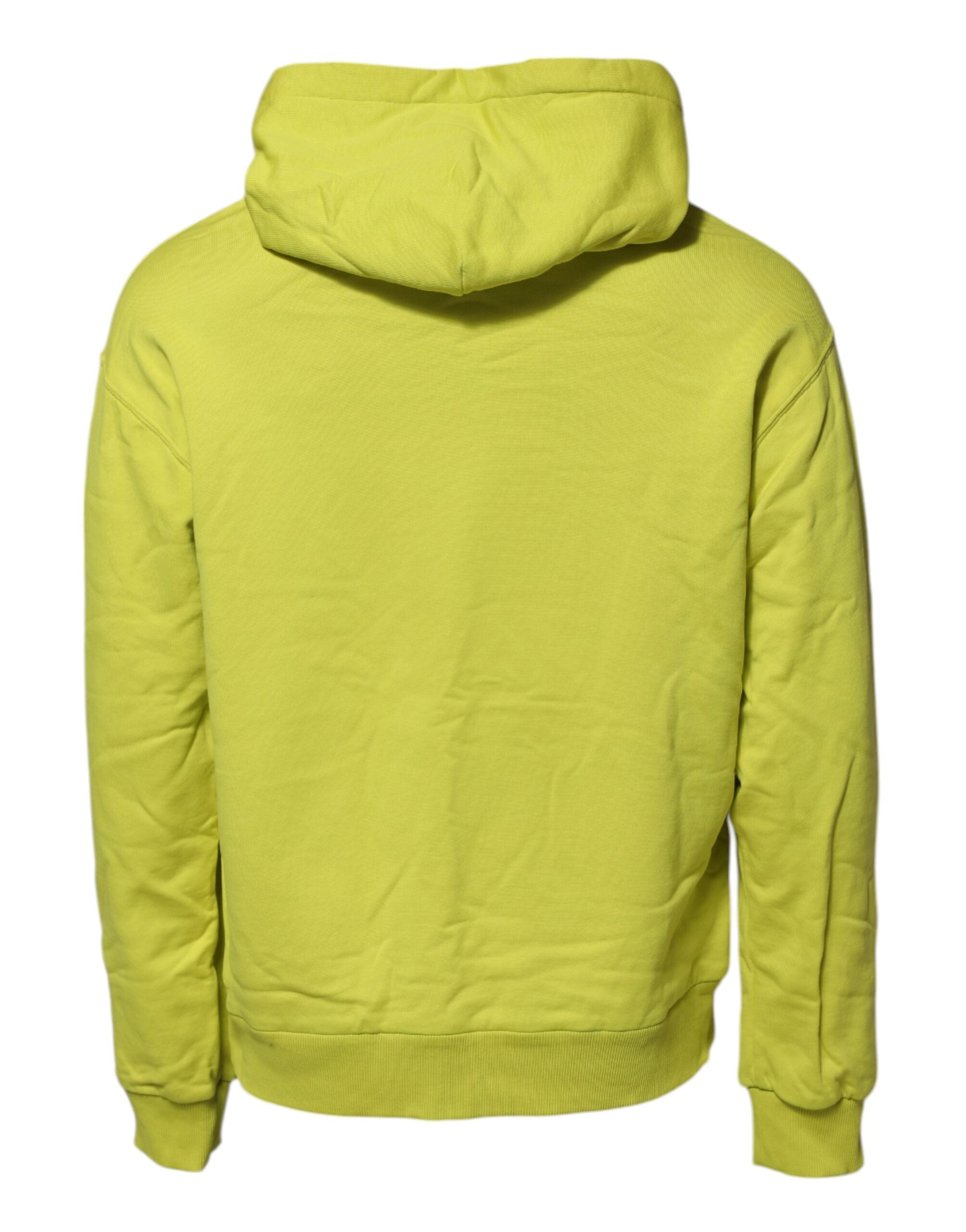 Dolce & Gabbana Green Logo Cotton Hoodie Sweatshirt