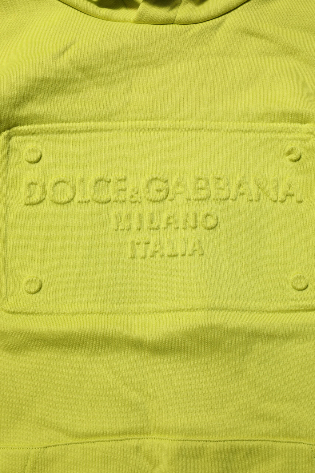 Dolce & Gabbana Green Logo Cotton Hoodie Sweatshirt