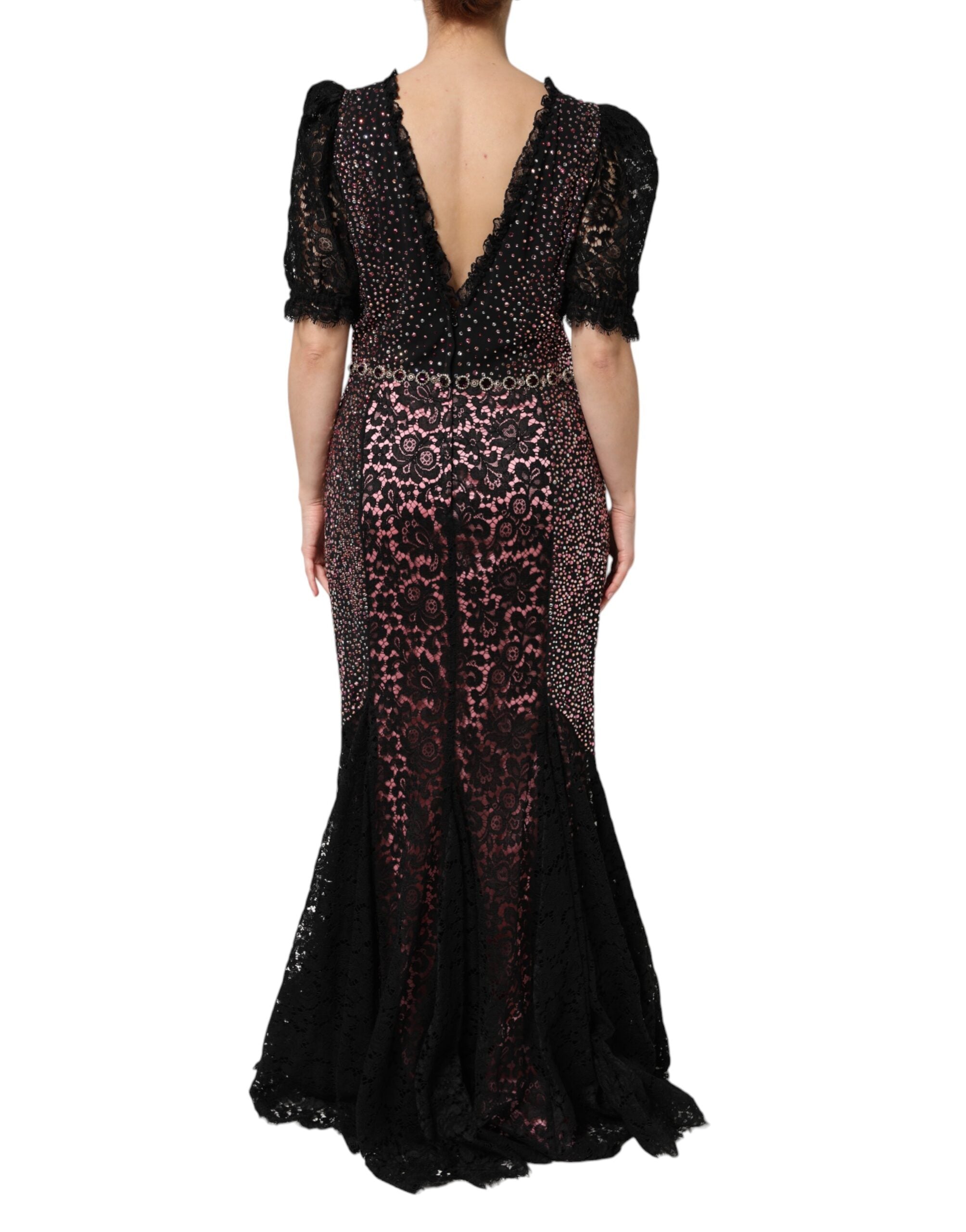 Dolce & Gabbana Multicolor Embellished Mermaid Gown