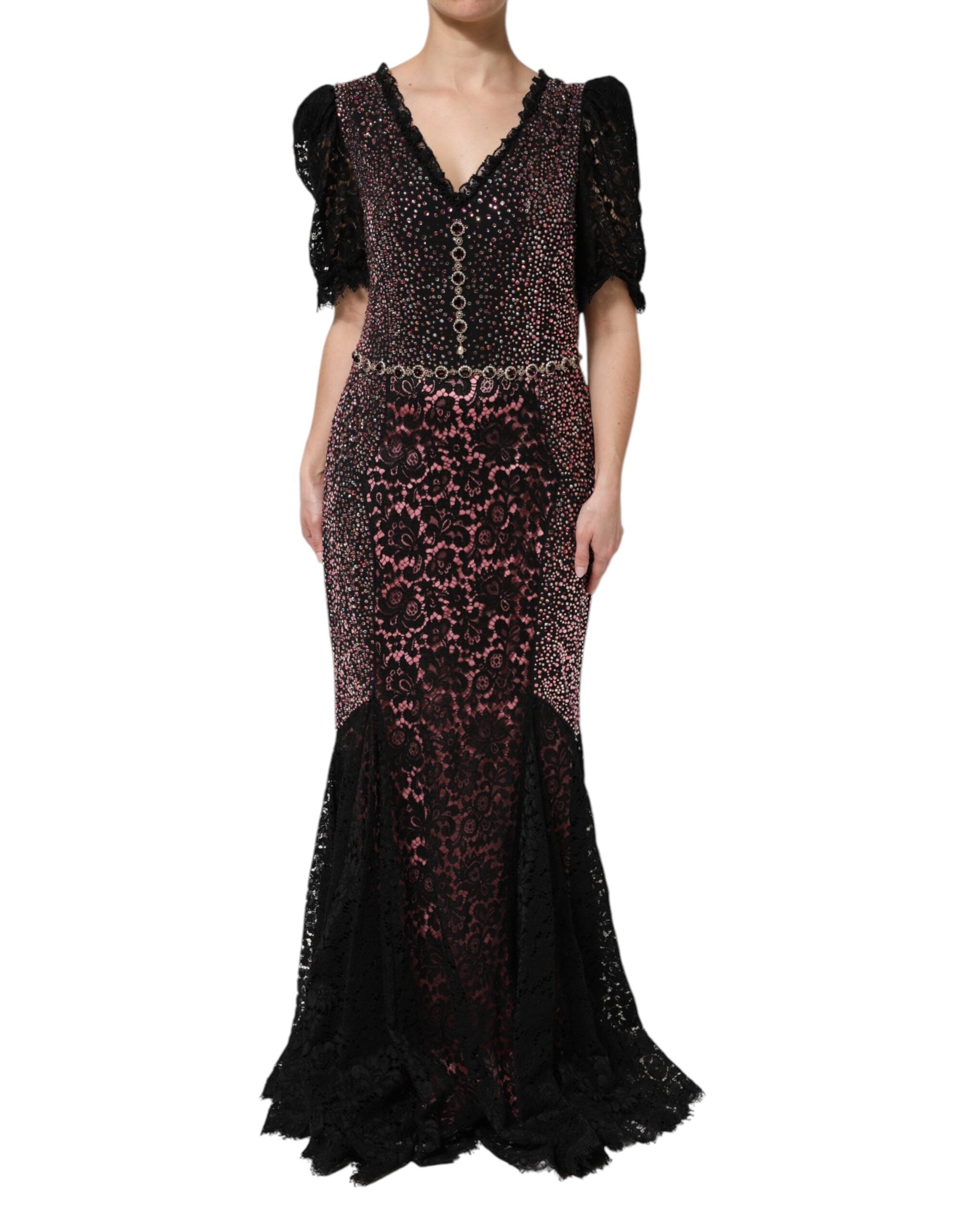 Dolce & Gabbana Multicolor Embellished Mermaid Gown