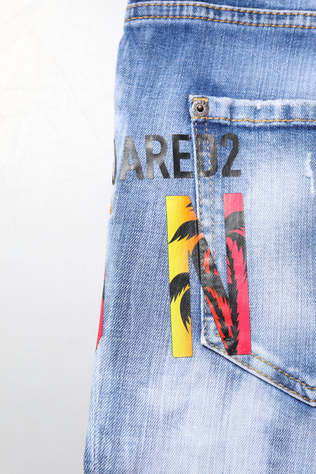 Dsquared² Blue mid-rise washed cotton skinny denim jeans