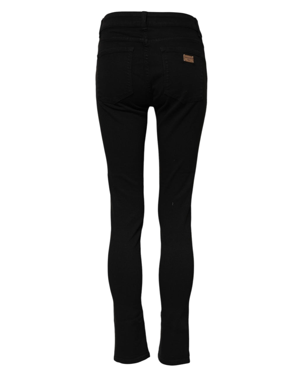 Dolce & Gabbana Black Mid-Rise Cotton Skinny Denim Jeans