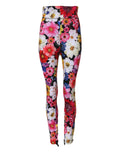 Dolce & Gabbana Multicolor Floral Leggings mit hoher Taille Hose