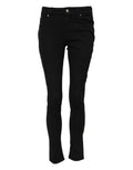 Dolce & Gabbana Black Mid-Rise Cotton Skinny Denim Jeans