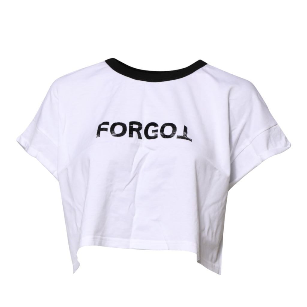 Dolce & Gabbana Weißes T-Shirt mit Rundhalsausschnitt und Grafikdruck