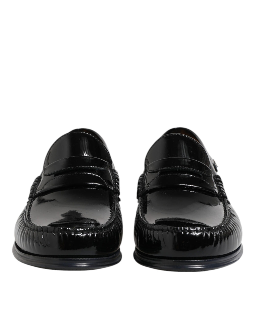 Dolce & Gabbana Black Leather Slip-On Loafers for Women and Men