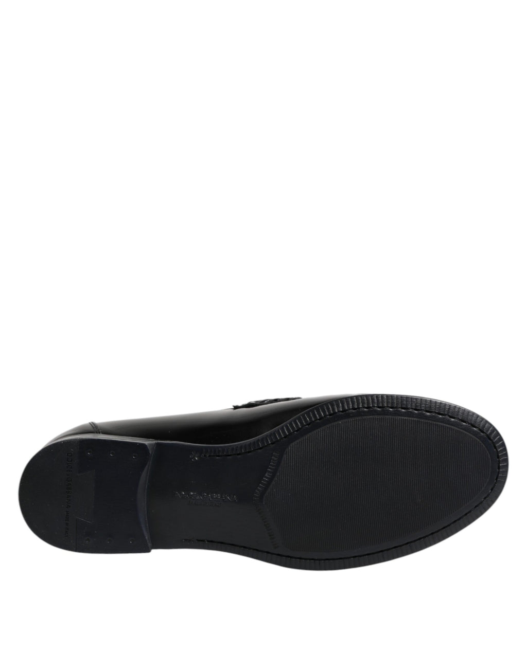 Dolce & Gabbana Black Leather Slip-On Loafers for Women and Men