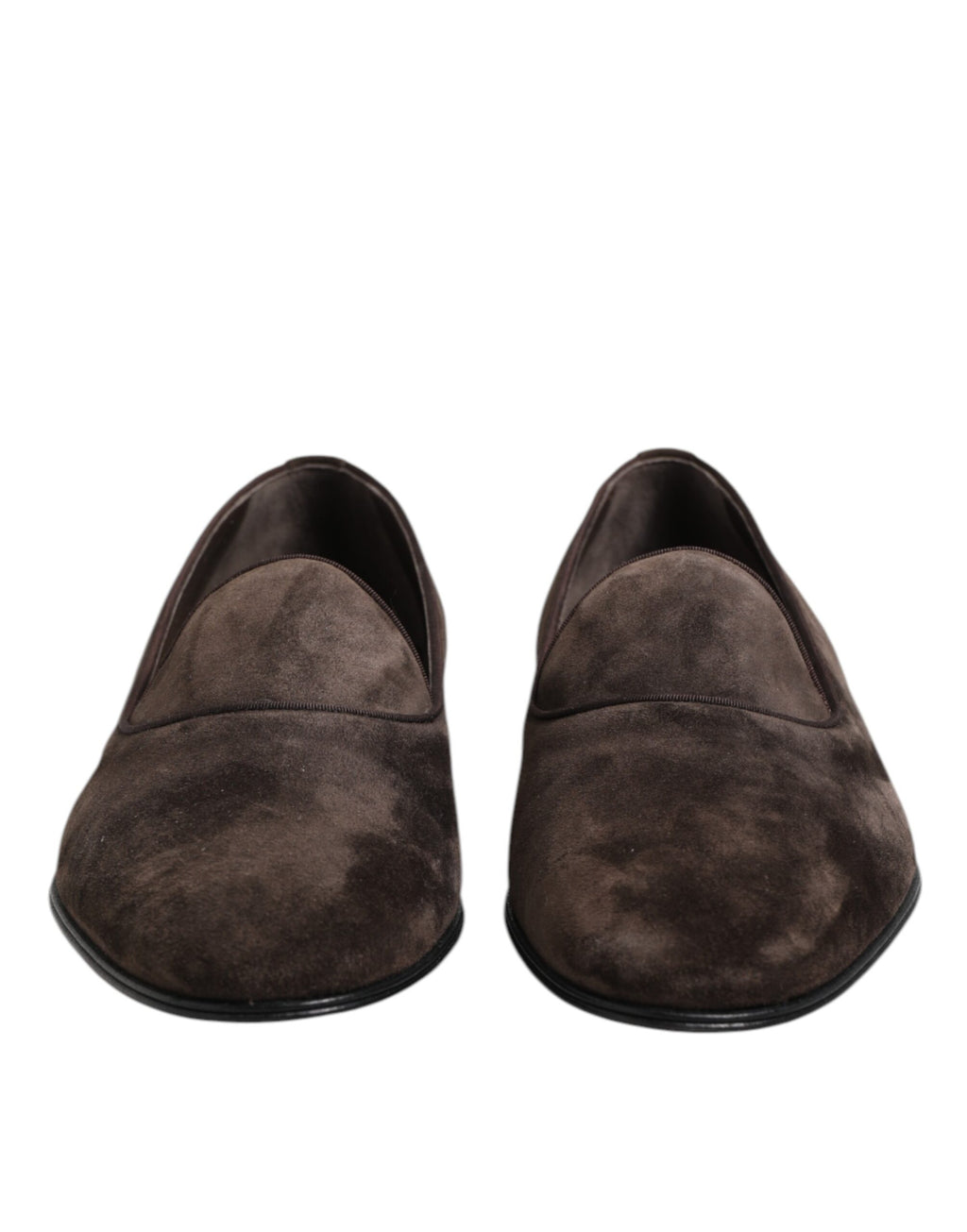 Dolce & Gabbana Brown Suede Leather Slipper Shoes