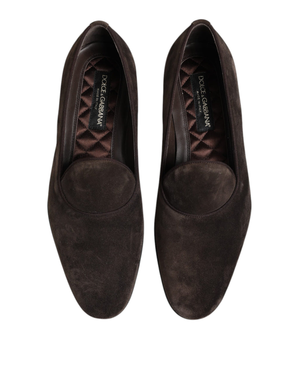 Dolce & Gabbana Brown Suede Leather Slipper Shoes