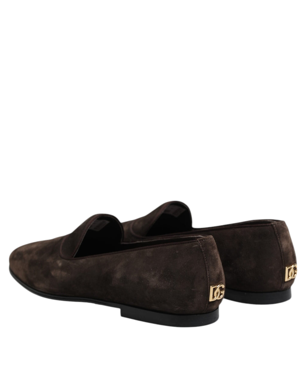 Dolce & Gabbana Brown Suede Leather Slipper Shoes
