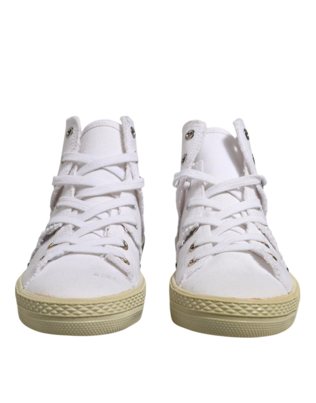 Maison Margiela White Lace Up Mid Top Women's Trainers Shoes