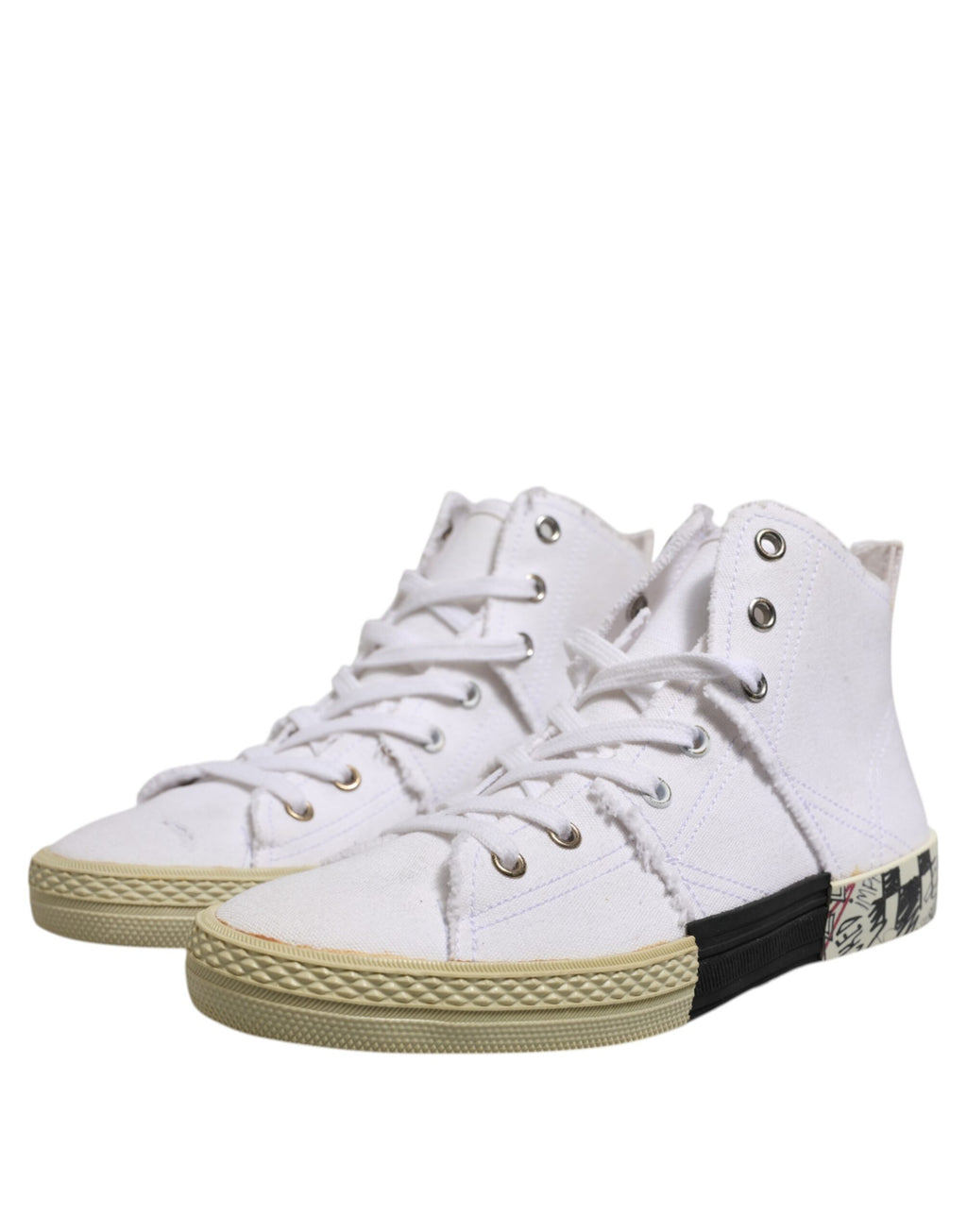 Maison Margiela White Lace Up Mid Top Women's Trainers Shoes
