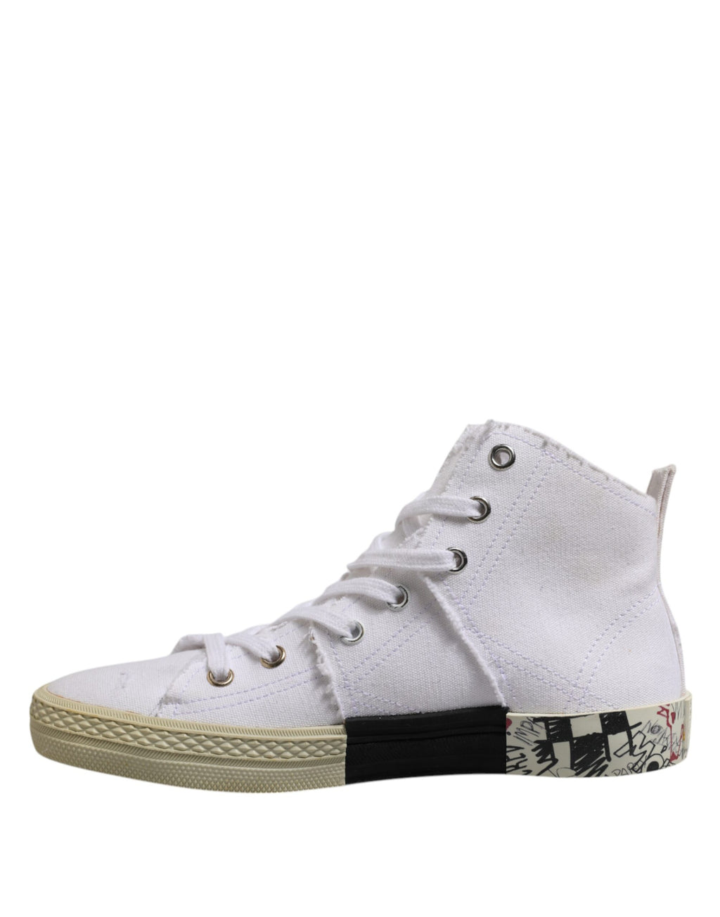 Maison Margiela White Lace Up Mid Top Women's Trainers Shoes