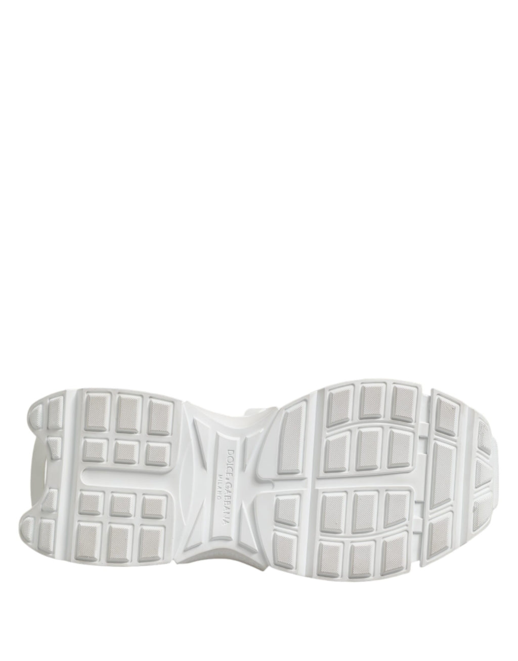 Dolce & Gabbana White Grey Low Top Space Sneakers Shoes