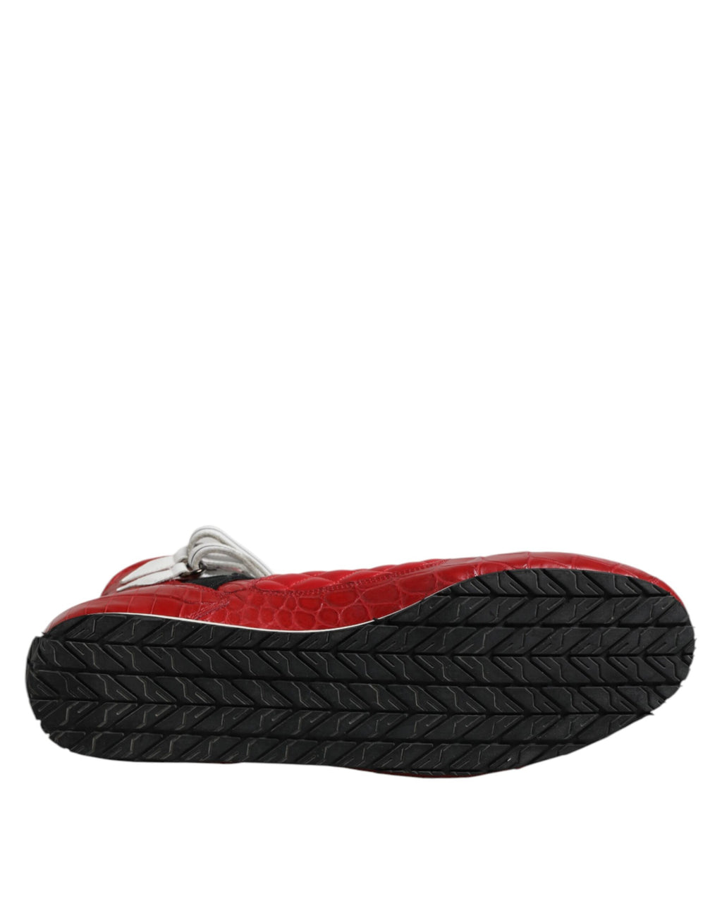 Dolce & Gabbana Rote gesteppte Leder Schnürschuhe Schuhe