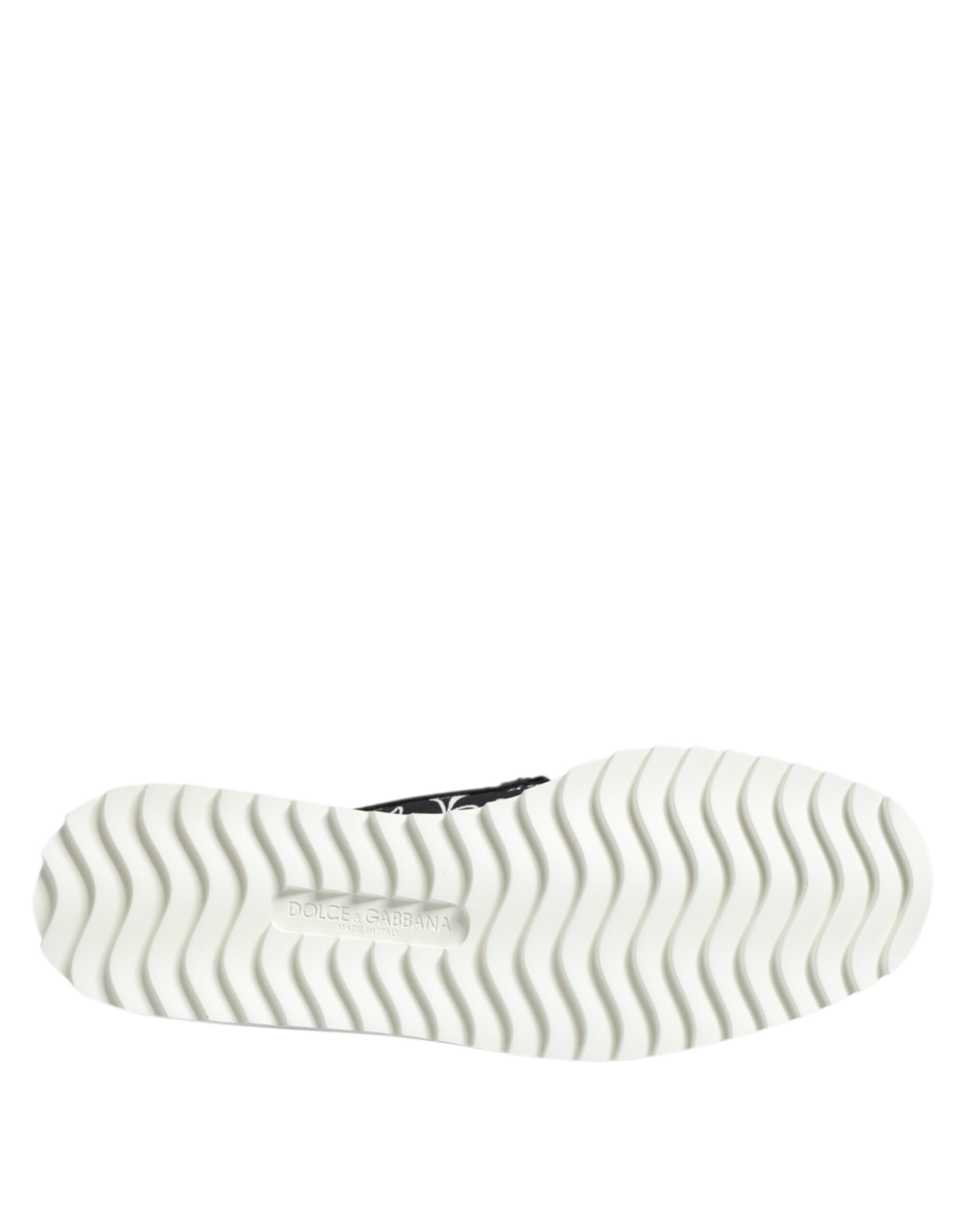 Dolce & Gabbana Black Slip-On Printed Men's Loafers Shoes