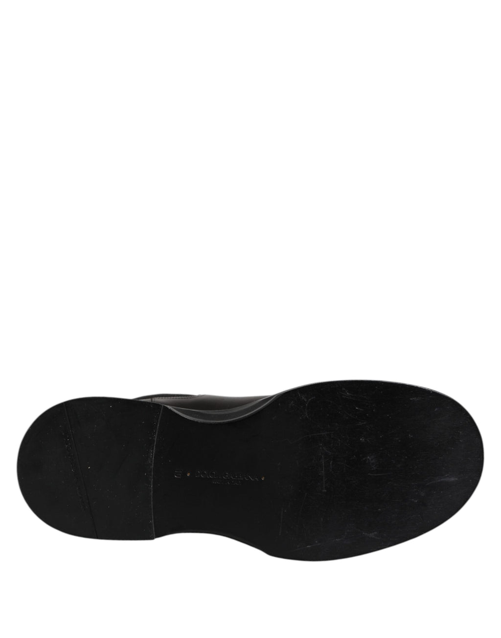 Dolce & Gabbana Black Leather Mid-Calf Boots Flats Shoes