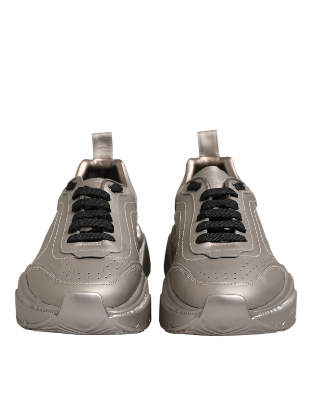 Dolce & Gabbana Silver DAYMASTER Leather Men's Trainers Shoes