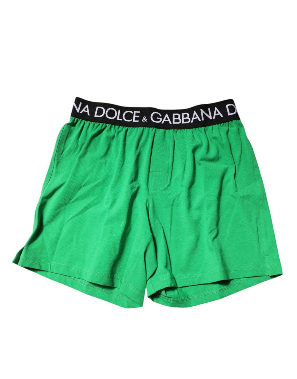 Dolce & Gabbana Green Cotton Boxer Shorts Regular Underwear