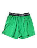 Dolce & Gabbana Green Cotton Boxer Shorts Regular Underwear