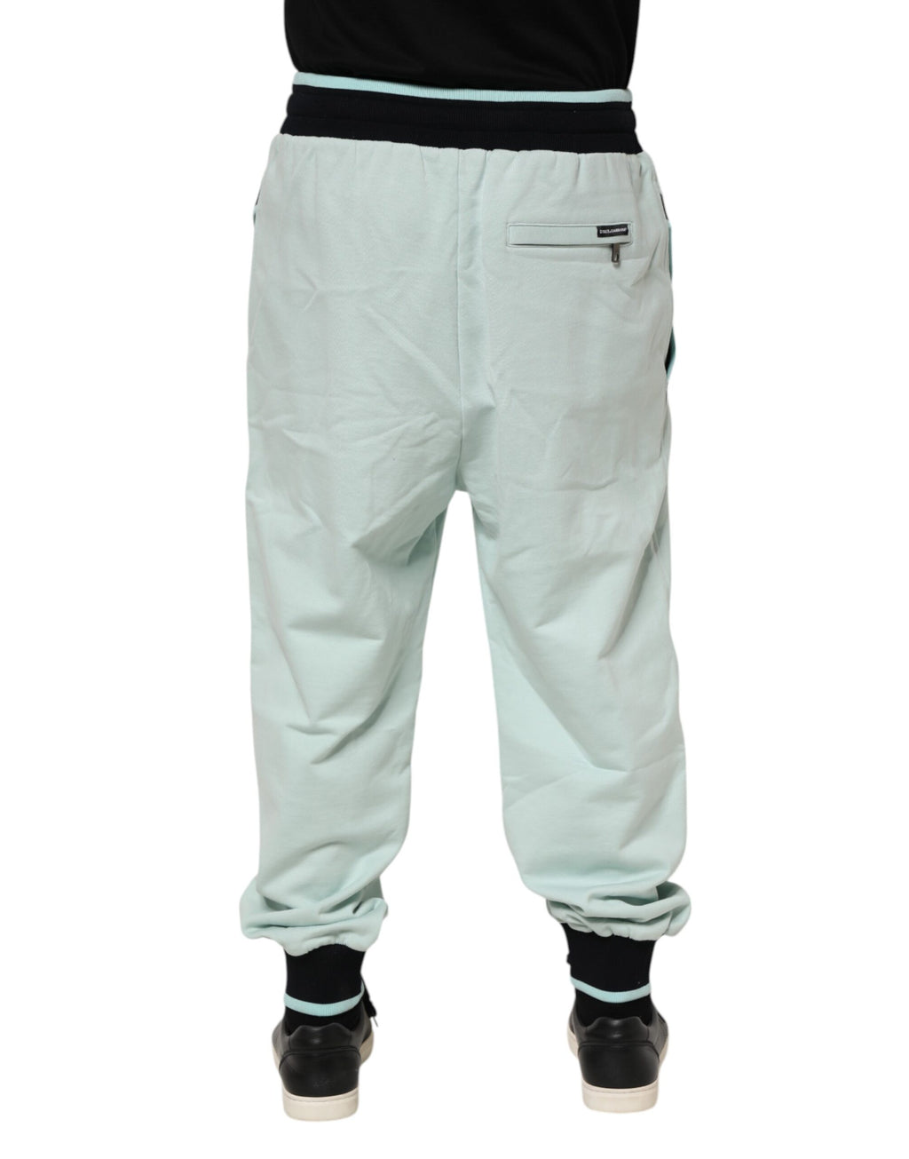 Dolce & Gabbana Light Green Cotton Men's Jogger Sweatpants Trousers