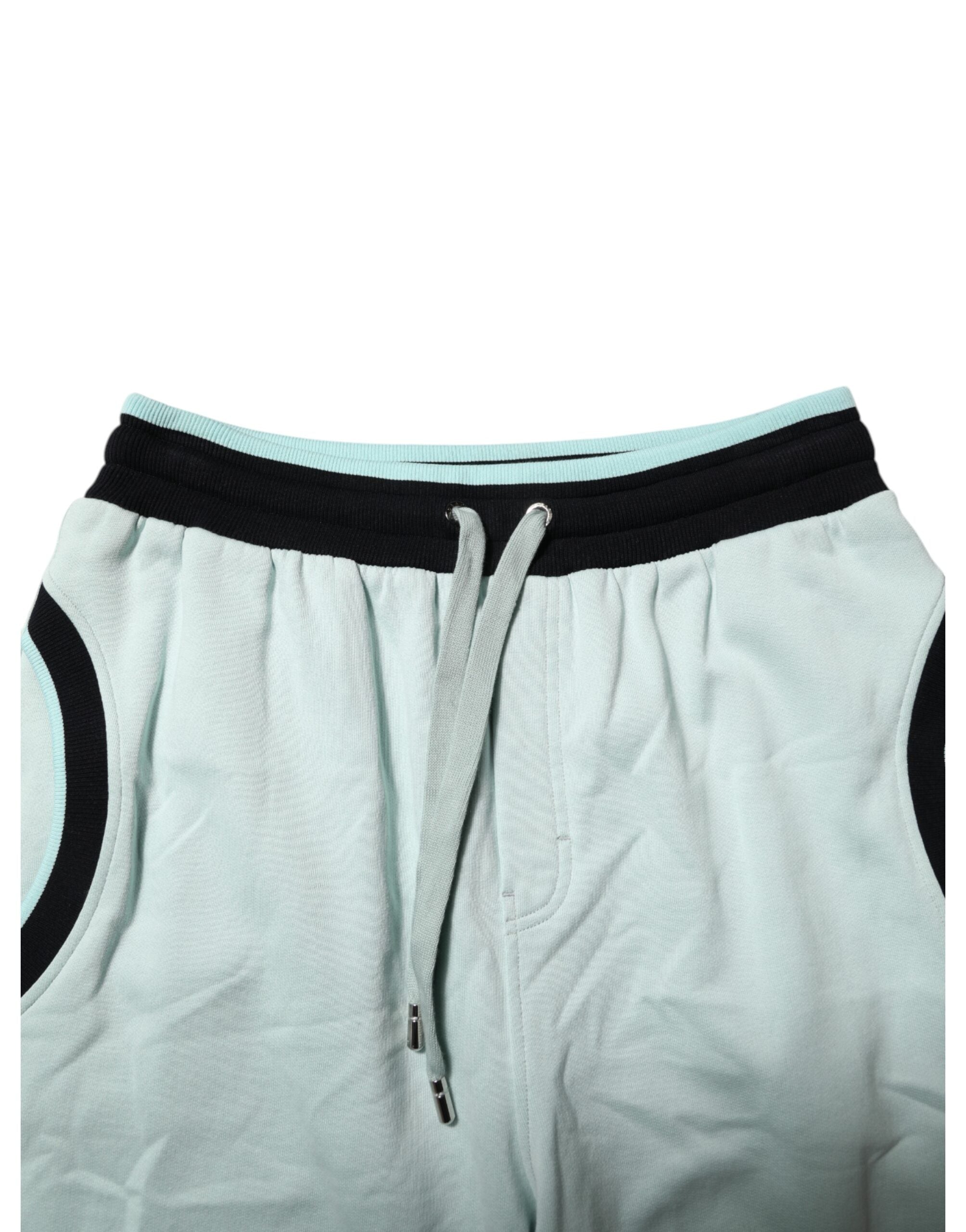 Dolce & Gabbana Light Green Cotton Men's Jogger Sweatpants Trousers