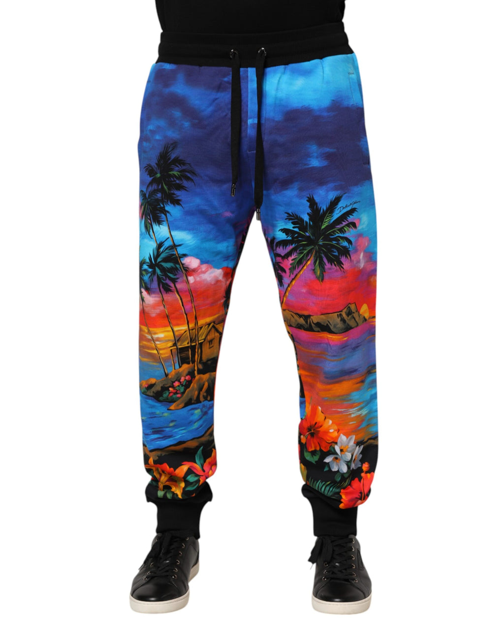 Dolce & Gabbana Blue Hawaii Print Jogging Pants