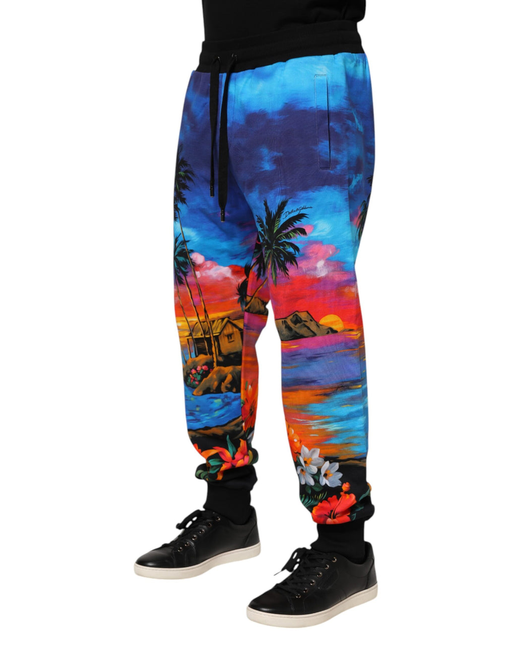 Dolce & Gabbana Blue Hawaii Print Jogging Pants