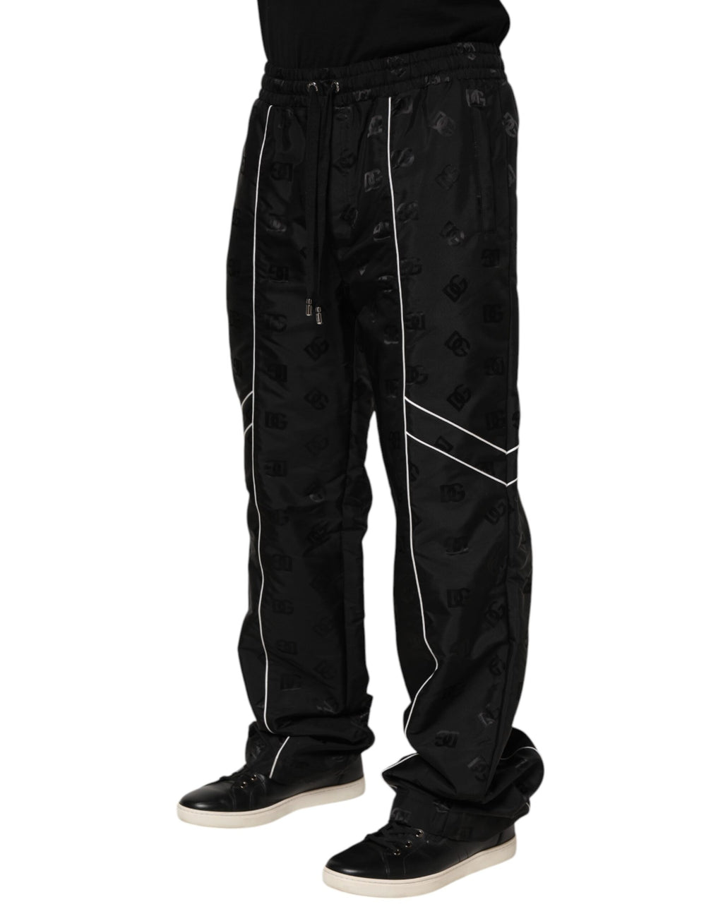 Dolce & Gabbana Black Straight Cotton Jogger Sweatpants