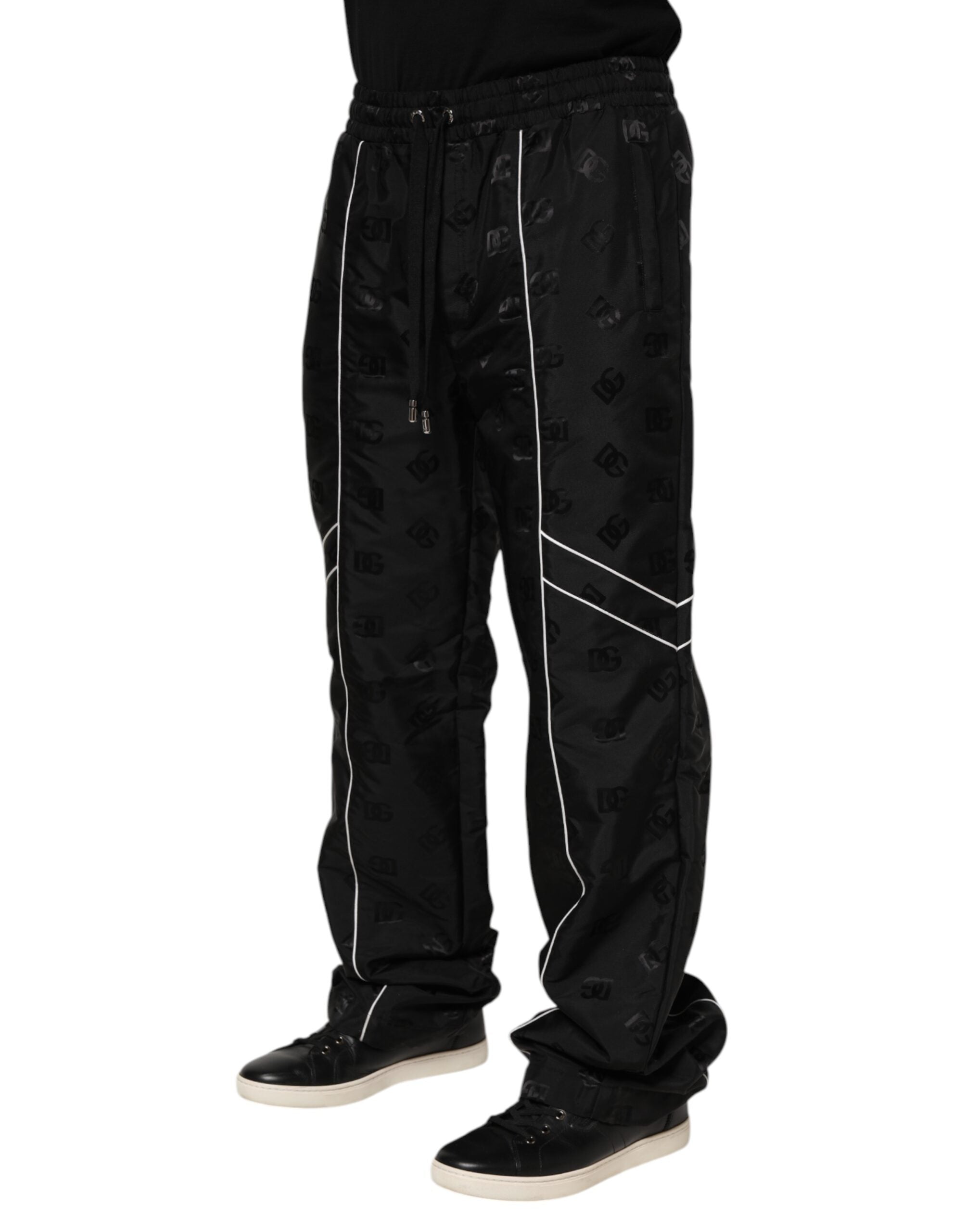 Dolce & Gabbana Black Straight Cotton Jogger Sweatpants