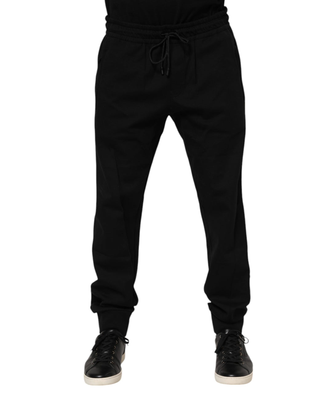 Dolce & Gabbana Black Cotton Men's Jogger Sweatpants Trousers