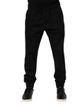 Dolce & Gabbana Black Cotton Men's Jogger Sweatpants Trousers