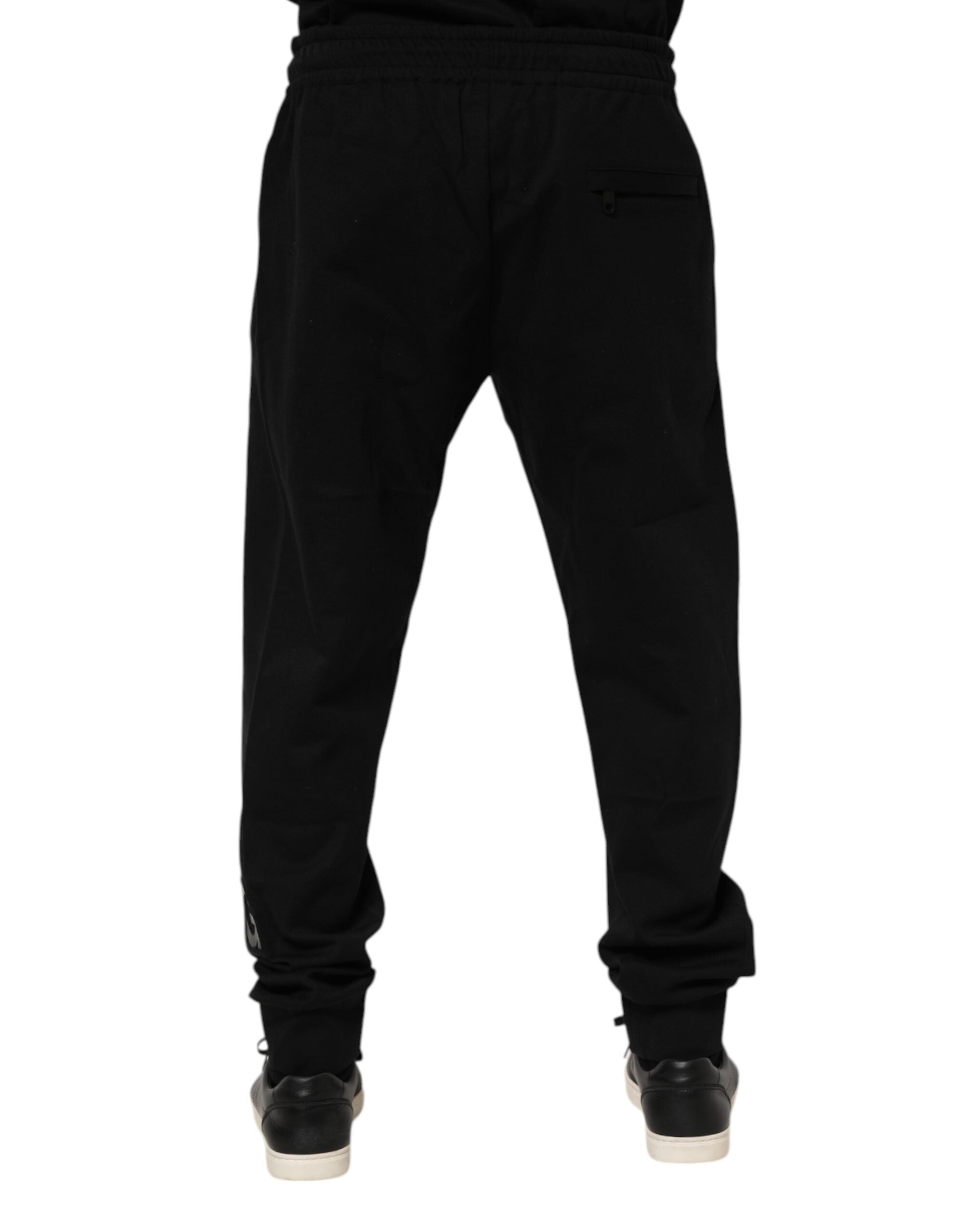 Dolce & Gabbana Black Cotton Men's Jogger Sweatpants Trousers