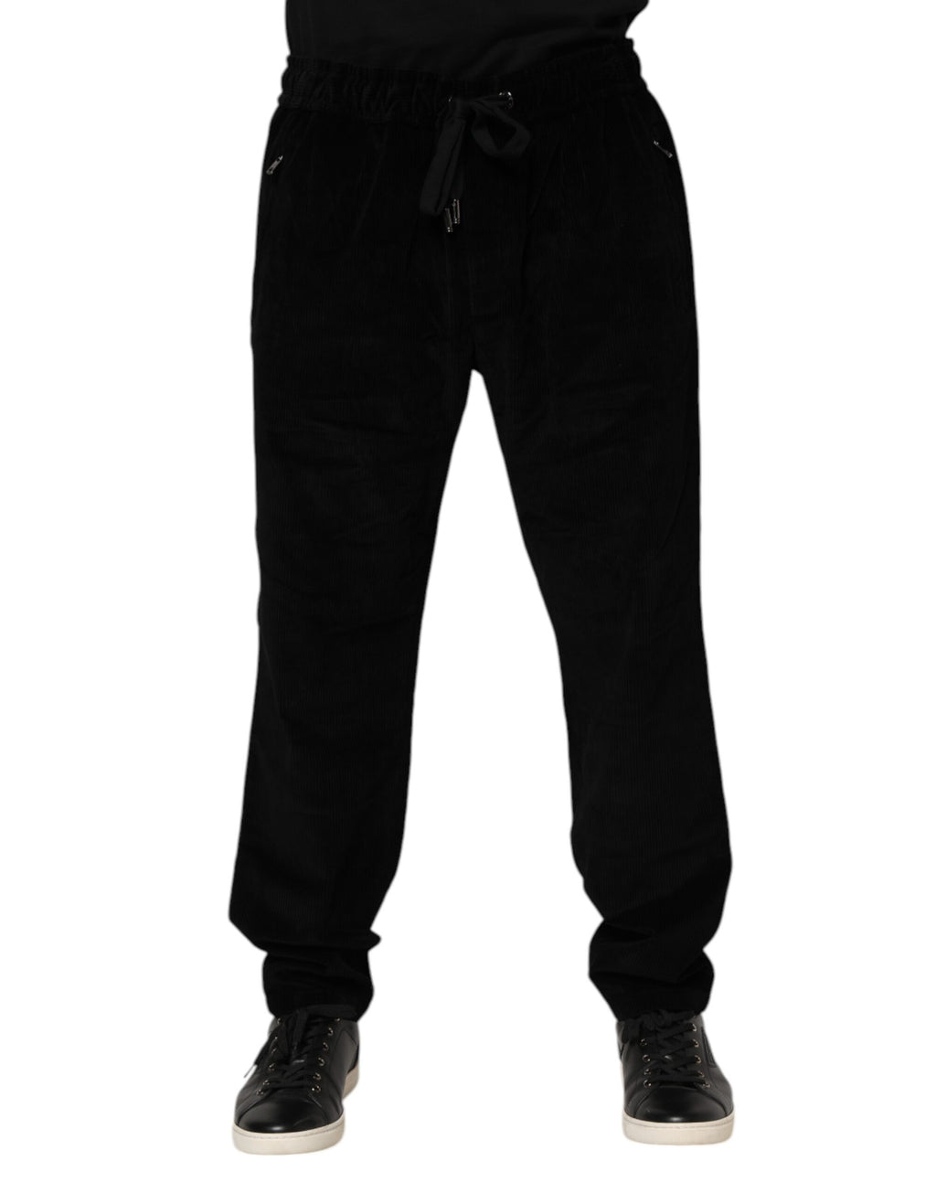 Dolce & Gabbana Black Cotton Men's Jogger Sweatpants Trousers