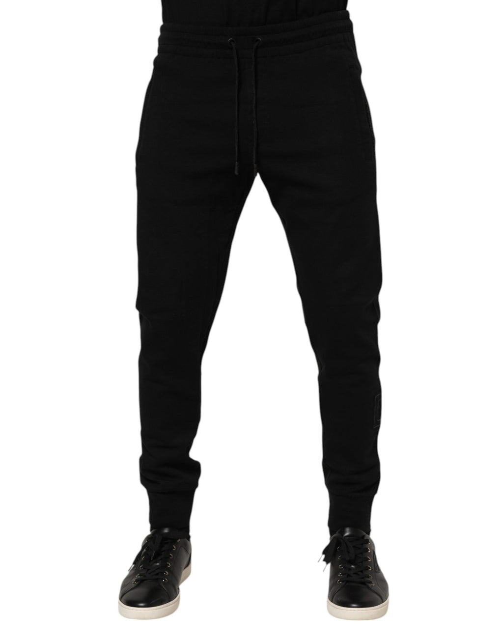 Dolce & Gabbana Black Cotton Men's Jogger Sweatpants Trousers