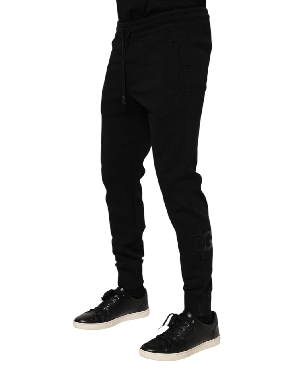 Dolce & Gabbana Black Cotton Men's Jogger Sweatpants Trousers