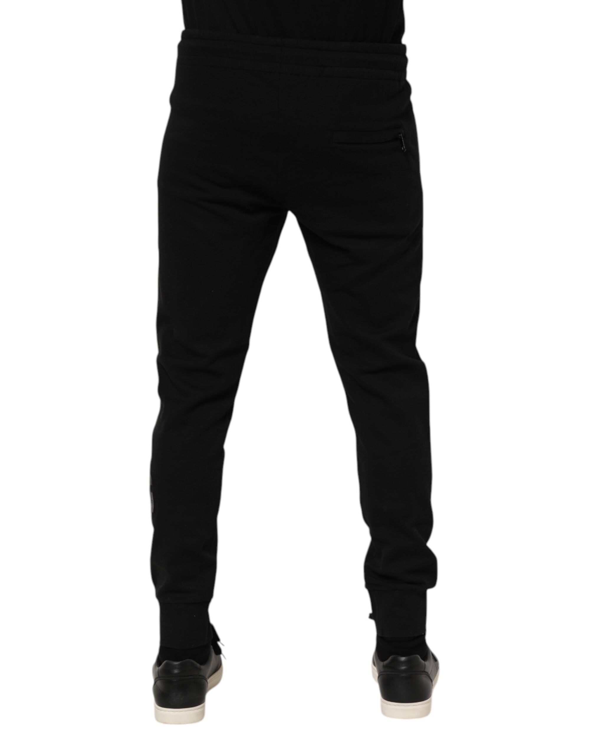 Dolce & Gabbana Black Cotton Men's Jogger Sweatpants Trousers