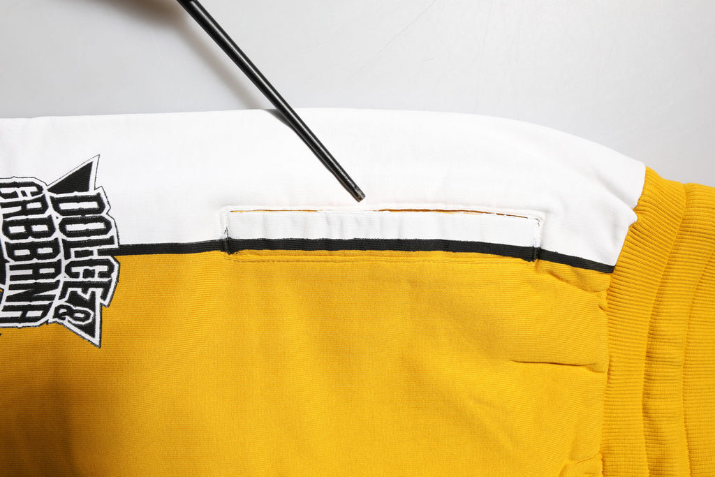 Dolce & Gabbana Yellow Cotton Drawstring Track Pants