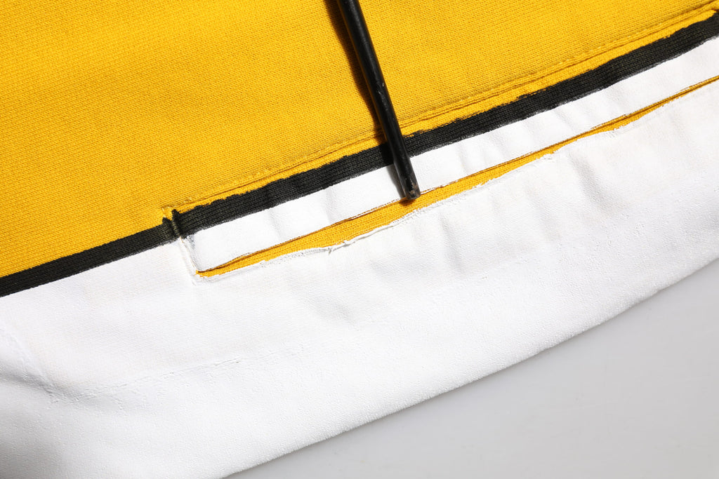 Dolce & Gabbana Yellow Cotton Drawstring Print Jogger
