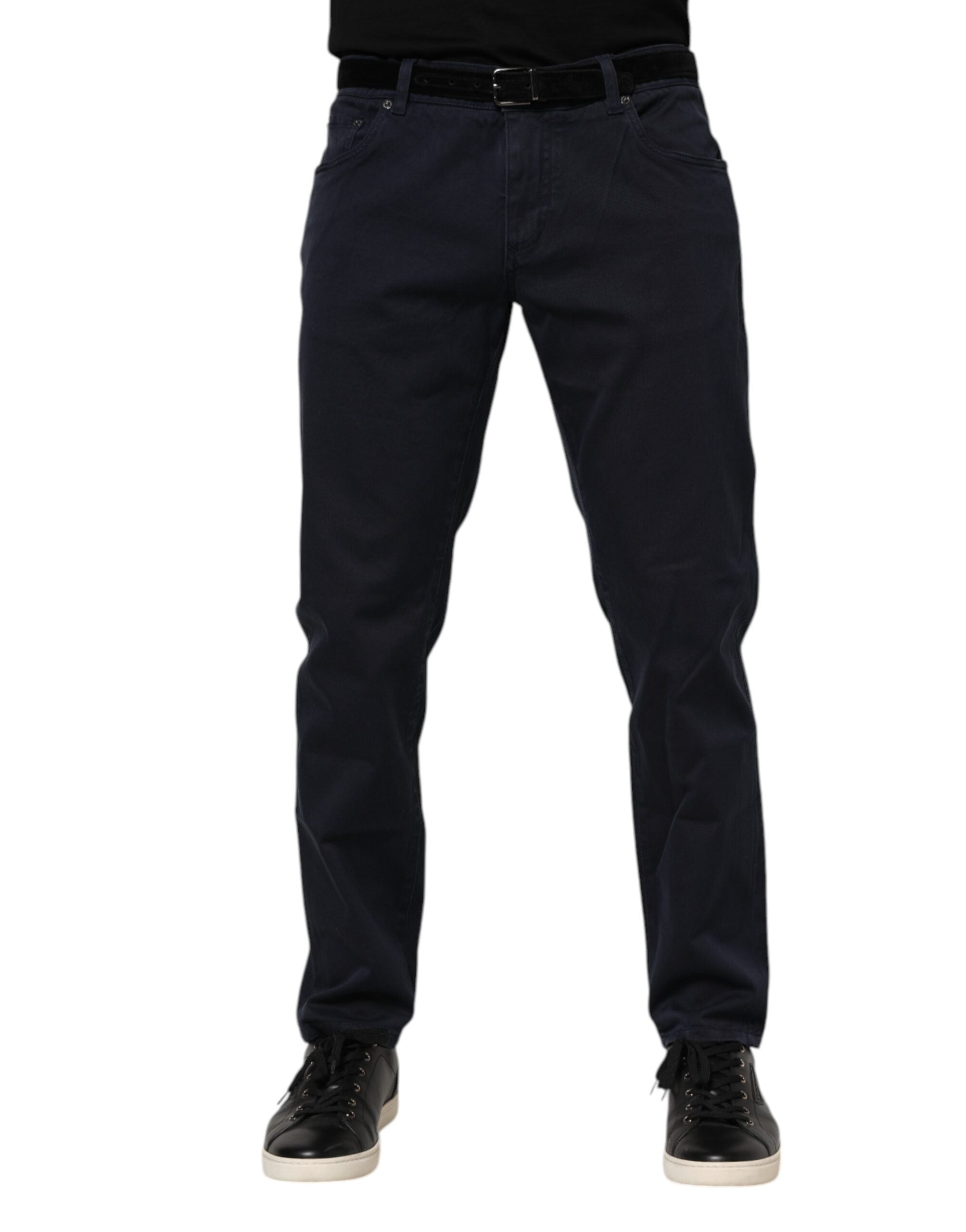 Dolce & Gabbana Blue Tapered Cotton Denim Jeans