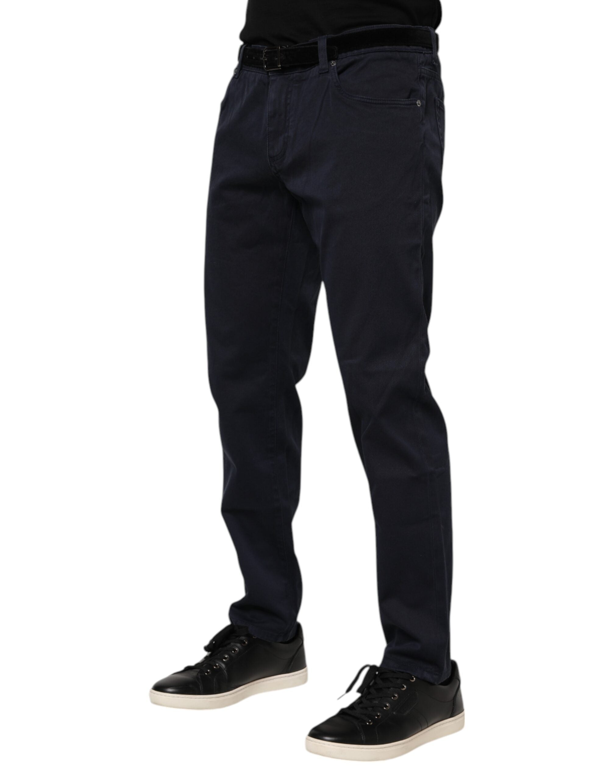 Dolce & Gabbana Blue Tapered Cotton Denim Jeans