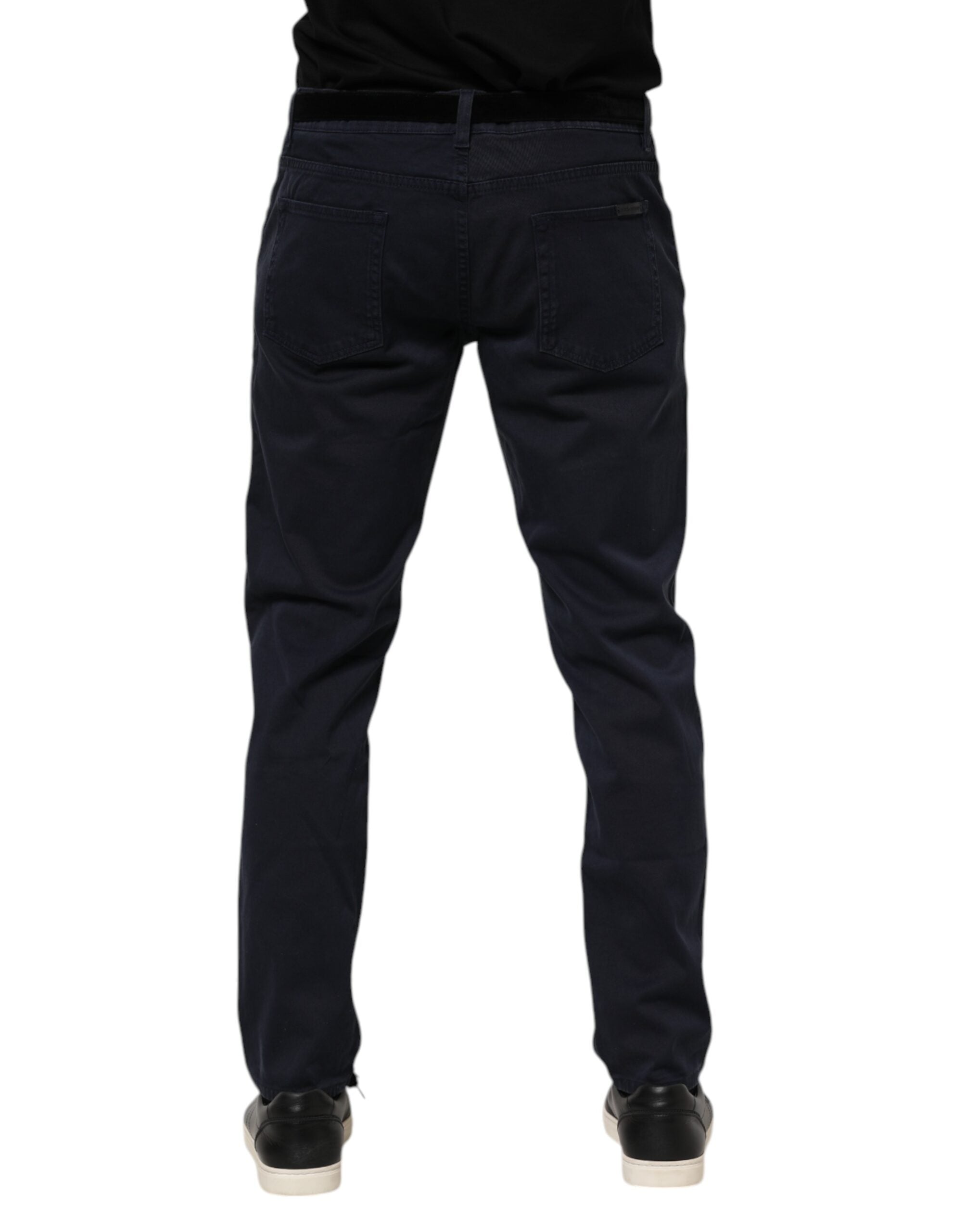 Dolce & Gabbana Blue Tapered Cotton Denim Jeans