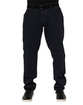 Dolce & Gabbana Black Tapered Cotton Denim Jeans