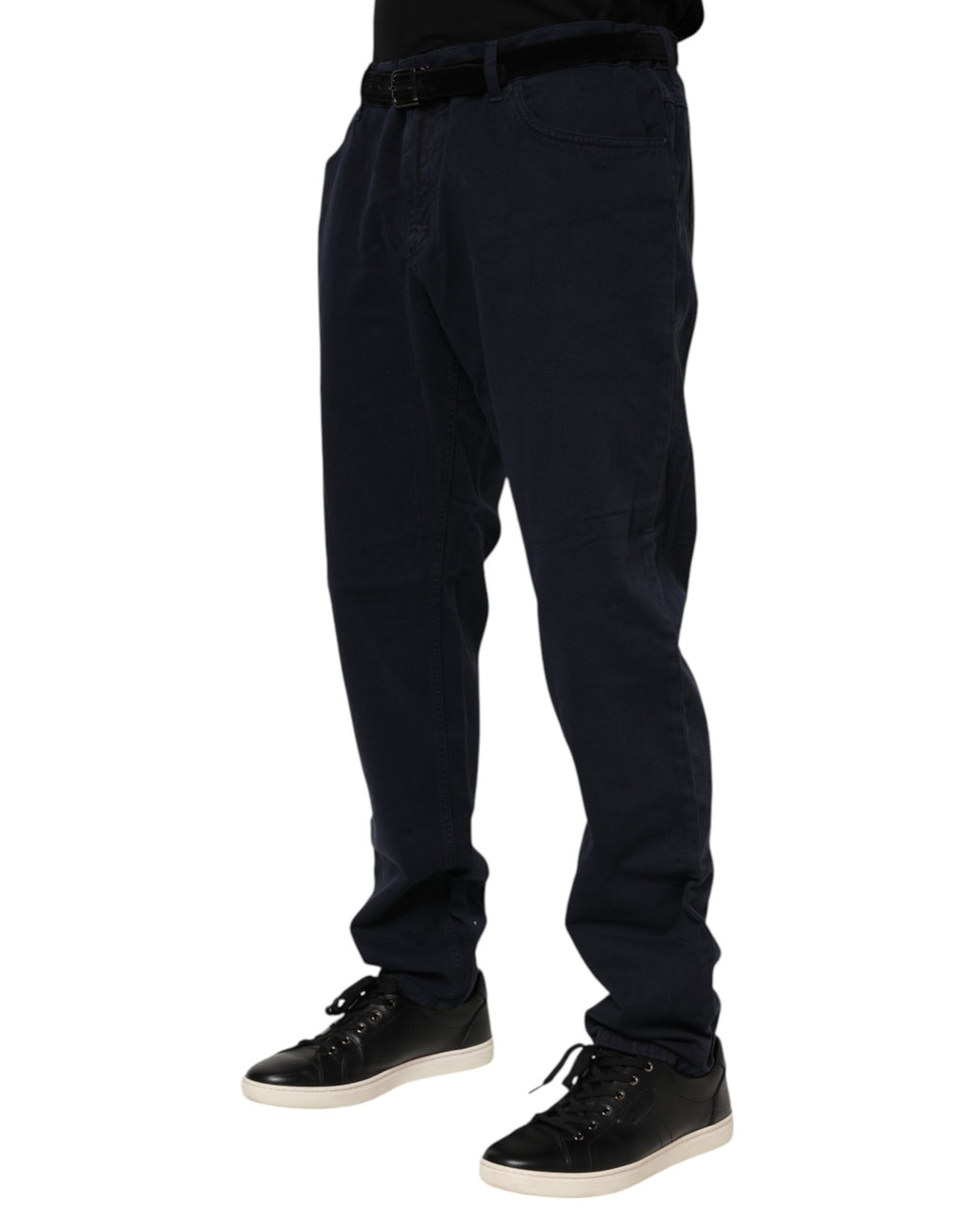 Dolce & Gabbana Black Tapered Cotton Denim Jeans